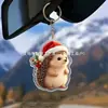 Chaveiro Acrílico de Pequeno Animal de Natal Pingente para Retrovisor de Carro Mochila Pequeno Presente