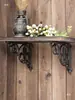 Soporte Triangular de Hierro Fundido Grueso Estilo Europeo Retro Soporte de Estante Fijo de Ángulo Recto Montado en Pared Soporte de Estante con Carga