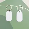 Chaveiro de Cartão Militar de Alumínio em Branco Mais Vendido Transfronteiriço Pingente de Chaveiro de Transferência Térmica de Metal para Sublimação DIY