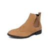 Botas de Cuero de Caña Alta Transfronterizas para Hombre Otoño e Invierno 2026 Botas Martin Botas Chelsea Talladas Ante Moda Talla Grande Botas de Cuero para Hombre