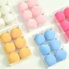 Bolas de Navidad de Color Macarrón Flocadas Transfronterizas 6cm 6 Piezas Set Navideño Decoración Adornos de Árbol de Navidad de Color Sólido