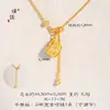 Colar Puzuo Gold Shop Estilo Igual Ouro de Areia Diamante Quadrado da Sorte Franja Feminino Luxo Acessível High-End Requintado Corrente de Clavícula