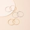 Aretes Geométricos de Círculo Grande de Estilo Frío ins Trendy Popular en Internet Estilo Hong Kong Nicho Anillo Arete Simple para Mujer