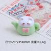 Tetera de Gato Linda Tridimensional Dibujos Animados Hecho a Mano Accesorios para Joyería DIY Resina de Pegamento de Crema Materiales Pequeños Bolsa
