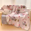Manta de Dibujos Animados Sanrio de Comercio Exterior, Manta Gruesa de Doble Cara de Coral de Leche para Invierno, Lavable a Máquina, No Suelta Pelo para Uso en Oficina