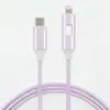 Cable de Datos con Luz LED Hueca de Colores 120W Carga Súper Rápida Adecuado para Apple Tipo-C Cable de Carga Fuente de Fábrica