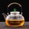 Shishang suministra vaso de vidrio con patrón de martillo resistente a altas temperaturas tetera para hervir agua olla de salud estufa cerámica eléctrica estufa para hervir té perfecto