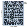 Pegatinas de Letras Hechas a Mano Brillantes Transfronterizas de 1 pulgada Impermeables para Tarjetas de Regalo y Felicitaciones Pegatinas de Letras y Números con Purpurina Fina para DIY