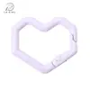 Hebilla de Resorte de Corazón de Píxel de Aleación Anillo Abierto Llavero con Forma Especial Hebilla para Joyería DIY Accesorios de Ferretería para Ropa y Equipaje