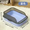 Caja de arena para gatos extragrande totalmente semicerrada antisalpicaduras arena tamaño pequeño doble capa inodoro para gatitos suministros para gatos