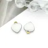 Pulseira Colar Brincos Pingente Coração Esmaltado Dupla Face Aço Inoxidável Gotejamento de Óleo Pequeno Charme Acessórios para Joias DIY