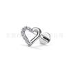 Aretes F136 Nuevos en Forma de Corazón con Circonita Incrustada Labio Uña Cruz Transfronterizo Aleación de Titanio G23 Joyería para Perforación Humana Uña para la Oreja