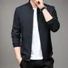 Jaqueta Cruzada Masculina Nova Outono 2026, Roupa para Pais de Meia-Idade, Casaco Masculino Cor Sólida Gola Alta Business Casual Atacado