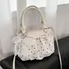 Bolso Cubo Plegable Cruzado Fresco Dulce Gran Capacidad Lunares 2026 Nuevo Estilo Coreano Moda Bolso de Hombro Cruzado Único