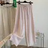 Calça cropped de linho artístico vintage de cintura alta, corte justo, para mulheres, verão, solta, cor sólida, versátil, algodão-linho, fina, casual, calça harém