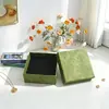 Caja de Joyería al Mayoreo 7*7 Caja para Collar Caja de Regalo Caja de Joyería Caja con Patrón de Diamantes Caja Retro de Papel Kraft