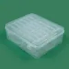 Pacote com 23 Caixas Quadradas de 4,5 com Tampa Transparente e Fecho de Encaixe Caixa Retangular de Plástico Transparente PP Caixa de Armazenamento para Cartões
