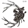 Adesivos de Tatuagem para Costas da Mão Mandala com Padrões Retrô, Adesivos de Tatuagem Florais Exóticos da Moda