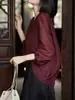 Simple pero Elegante, Comodidad Inigualable: Camisa de punto con cuello en V de seda de morera + algodón