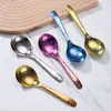 Colher de Café de Cristal de Titânio Puro, Colher para Mexer Café com Leite, Chá, Mel, Colher de Chá para Piquenique e Acampamento, Colher de Gelo, Colher para Temperos Atacado