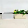 Maceta de cemento pintura de piedra real caja de flores de lodo de magnesio cuenca rectangular grande para plantas verdes balcón exterior banda de arco creativa