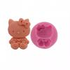 Molde de silicone flip sugar, desenho animado, gatinho fofo, decoração de bolo, sabonete artesanal, molde de gota de argila de chocolate