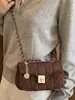 Bolso de cadena con patrón de rombos para mujer, nuevo modelo principios de otoño 2026, bolso de mano pequeño, color liso, moderno para el trabajo y los desplazamientos, bolso de hombro y cruzado