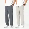 Envio Rápido Calças Masculinas de Seda de Gelo Secagem Rápida Verão Ultra Finas Anti-Amassado Casuais Longas Tendência Estilo Casal