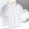 Camiseta Masculina de Gola Redonda Transfronteiriça Verão 2025 Nova Secagem Rápida Fina Moda Jovem Elástica Esportiva Roupa Masculina