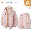 Conjunto de Chaqueta con Capucha de Seda Helada de Verano Unisex con Protección Solar