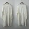 Linen Dress with an Artistic and Elegant Vibe, Featuring a Zen-Inspired, Solid Color, Round Neck, Loose Fit, and Mid-Length Design, Suitable for Layering