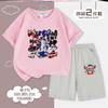 2023 nova camiseta God T-shirt de carro de tesouro de café roupas terno para meninos e meninas verão casual manga curta shorts terno de duas peças infantil moda 7