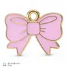 Múltiplos estilos de esmalte rosa pingente DIY acessórios para joias feitas à mão liga pequenos pingentes brincos acessórios de orelha pingentes de colar materiais