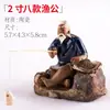 Cerámica Pescador Pescando Anciano Juego Completo Figuras Pequeñas Acuario Pecera Decoración de Paisajismo Pequeños Adornos
