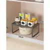 Estante de Almacenamiento por Capas en el Gabinete para el Hogar Encimera Estante de Almacenamiento de Aceite Sal Salsa Vinagre Estante de Almacenamiento para Condimentos Sazonadores de Cocina