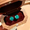 Colgante de collar octogonal Rosa Milenio corte Rosa con Paraiba, diamante de alto carbono, pendientes de diamantes coloridos, anillo de diamante amarillo para mujer