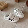 Sapatos de Lona com Cabeça de Concha Estilo Coreano para Crianças Outono e Inverno Novo Estilo Renda nas Bordas Estilo Princesa Sapatos Casuais Infantis Pequeno, Médio e Grande