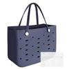 Bolsa de Praia Grande para Exterior Mais Vendida Transfronteiriça, Bolsa de Armazenamento Multifuncional, Bolsa de Praia com Furos, Bolsa Tote Feminina