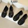 Mocasines de Cuero Genuino para Mujer Primavera 2026 Nuevo Estilo Japonés Zapatos JK Mary Jane Zapatos sin Cordones con Hebilla de Caballo