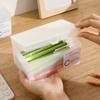 Caja de plástico para guardar tarjetas, para dormitorio de estudiantes, para cosméticos, de escritorio, con tapa, apilable, para papelería, para guardar cuentas de mano.