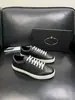 Zapatos Casuales Minimalistas de Cuero Genuino Populares Transfronterizos, Tenis de Caña Baja con Bordado de Línea Pra, Suministro Directo de Fábrica