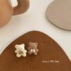 Pendientes de otoño e invierno, lindos animalitos, oso, conejo, cereza, pendientes de plata de ley, pendientes sencillos japoneses y coreanos, dulce belleza al por mayor