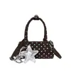 Bolso de Lunares de Moda 2026 Verano Nuevo Retro Francés Bolso de Hombro Cruzado Bolso de Mano con Personalidad a la Moda Bolso Cilíndrico
