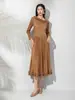 Comercio Exterior Transfronterizo Otoño 2025 Nuevo Estilo Cintura Adelgazante Moda Adelgazante Elegante Dama Tallas Grandes Vestido de Hongos