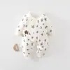 Ropa sin costuras estilo monje para recién nacidos, mameluco de primavera y otoño para bebé, mameluco de mariposa para recién nacidos, mameluco de mariposa de algodón puro para bebé de otoño e invierno