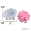 Moldes para Velas Aromáticas de Flor de Peonía Grandes, Medianos y Pequeños para Jabón Artesanal DIY, Difusor, Yeso, Decoración del Hogar, Molde de Silicona