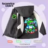 Chaqueta Cortavientos con Forro de Felpa My World Steve para Niños, Abrigo Grueso Cortavientos Cálido Color Block Otoño/Invierno para Niños Mayores