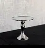 Mesa de Postres con Textura Metálica Estilo Old Money Adornos para Postres Cubiertos Plateados Estante Negro Plateado para Mesa de Postres Soporte de Exhibición Cumpleaños