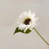 Girassol de pétala fina de ponta única simulação flor simulação atacado ornamentos para casa sala de estar adereços de decoração floral para casamento