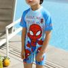 Traje de Baño Nuevo para Niños Moda Dibujos Animados Estampado de Spider-man Traje de Baño de una Pieza para Niños Secado Rápido Vacaciones en la Playa y Aguas Termales